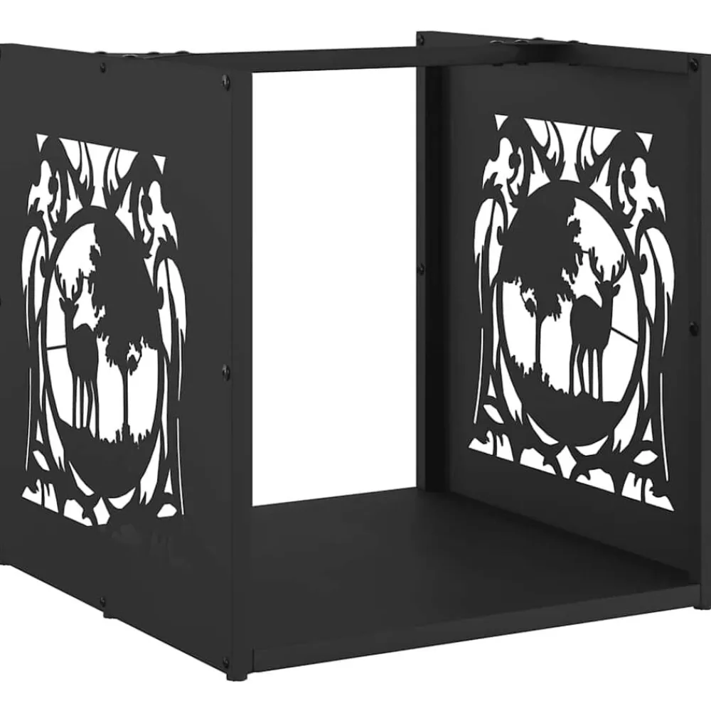 vidaXL Accesorios Para Hornos De Leña Y Chimeneas-Leñero 40x40x40 cm Acero laminado en frío