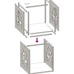vidaXL Accesorios Para Hornos De Leña Y Chimeneas-Leñero 40x40x40 cm Acero laminado en frío