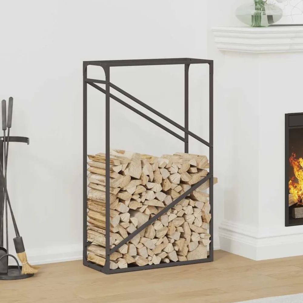 vidaXL Accesorios Para Hornos De Leña Y Chimeneas-Leñero 60x25x100 cm Acero laminado en frío