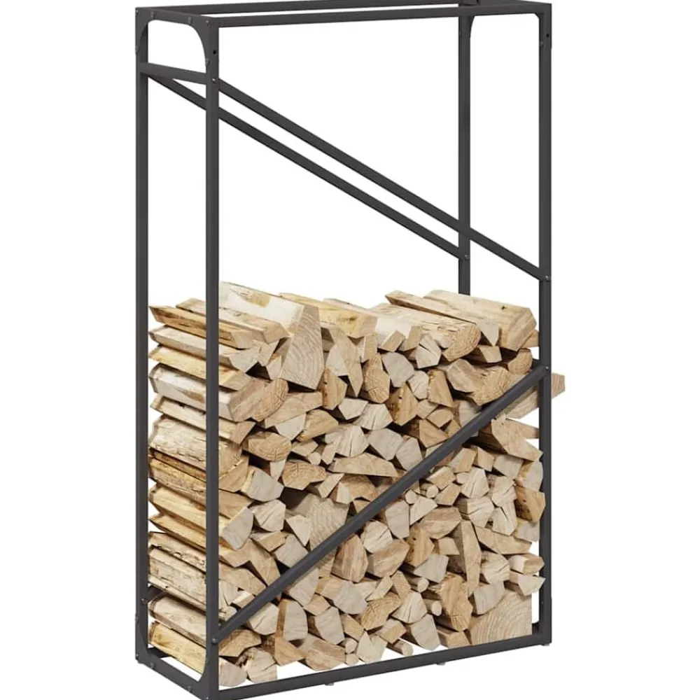 vidaXL Accesorios Para Hornos De Leña Y Chimeneas-Leñero 60x25x100 cm Acero laminado en frío