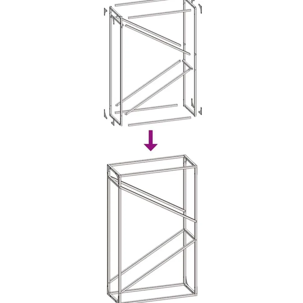 vidaXL Accesorios Para Hornos De Leña Y Chimeneas-Leñero 60x25x100 cm Acero laminado en frío