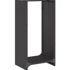 vidaXL Leñero 40x30x80 cm Acero laminado en frío Negro Hot