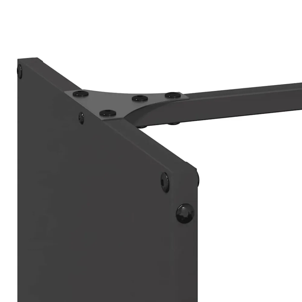 vidaXL Leñero 40x30x80 cm Acero laminado en frío Negro Hot