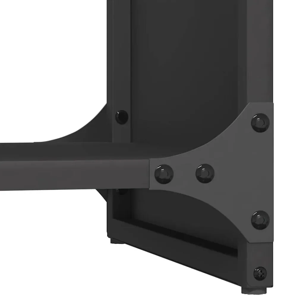 vidaXL Leñero 40x30x80 cm Acero laminado en frío Negro Hot