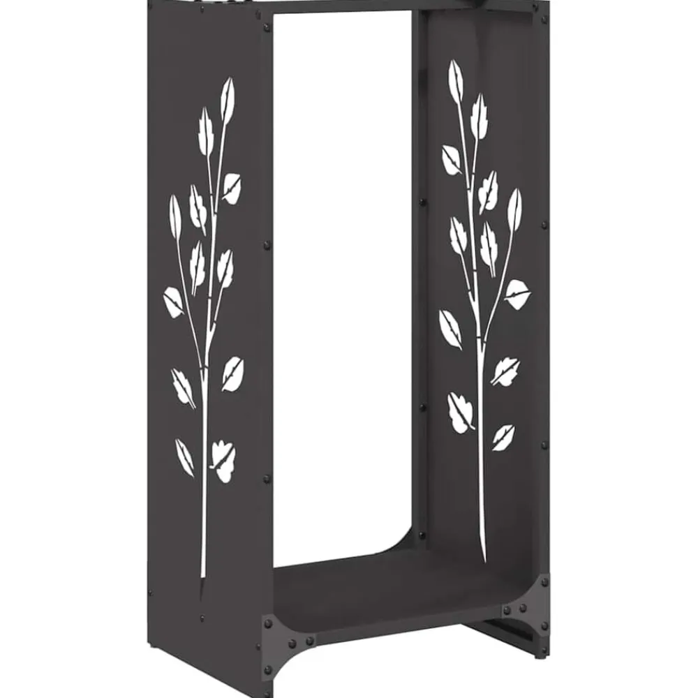 vidaXL Accesorios Para Hornos De Leña Y Chimeneas-Leñero 40x30x80 cm Acero laminado en frío