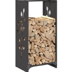 vidaXL Accesorios Para Hornos De Leña Y Chimeneas-Leñero 40x30x80 cm Acero laminado en frío