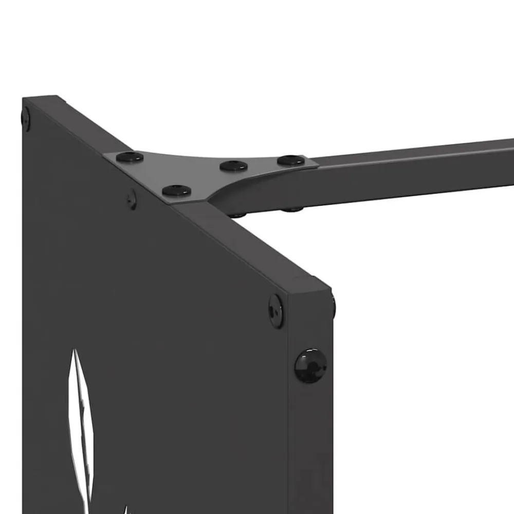 vidaXL Accesorios Para Hornos De Leña Y Chimeneas-Leñero 40x30x80 cm Acero laminado en frío