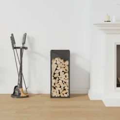 vidaXL Accesorios Para Hornos De Leña Y Chimeneas-Leñero 25x25x60 cm Acero laminado en frío