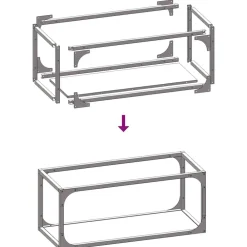 vidaXL Accesorios Para Hornos De Leña Y Chimeneas-Leñero 25x25x60 cm Acero laminado en frío