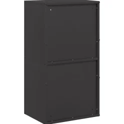 vidaXL Leñero 40x30x75 cm Acero laminado en frío Negro Best