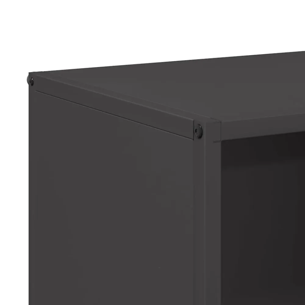 vidaXL Leñero 40x30x75 cm Acero laminado en frío Negro Best