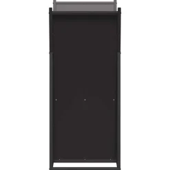 vidaXL Leñero 69,5x35x81 cm Acero laminado en frío Negro Outlet