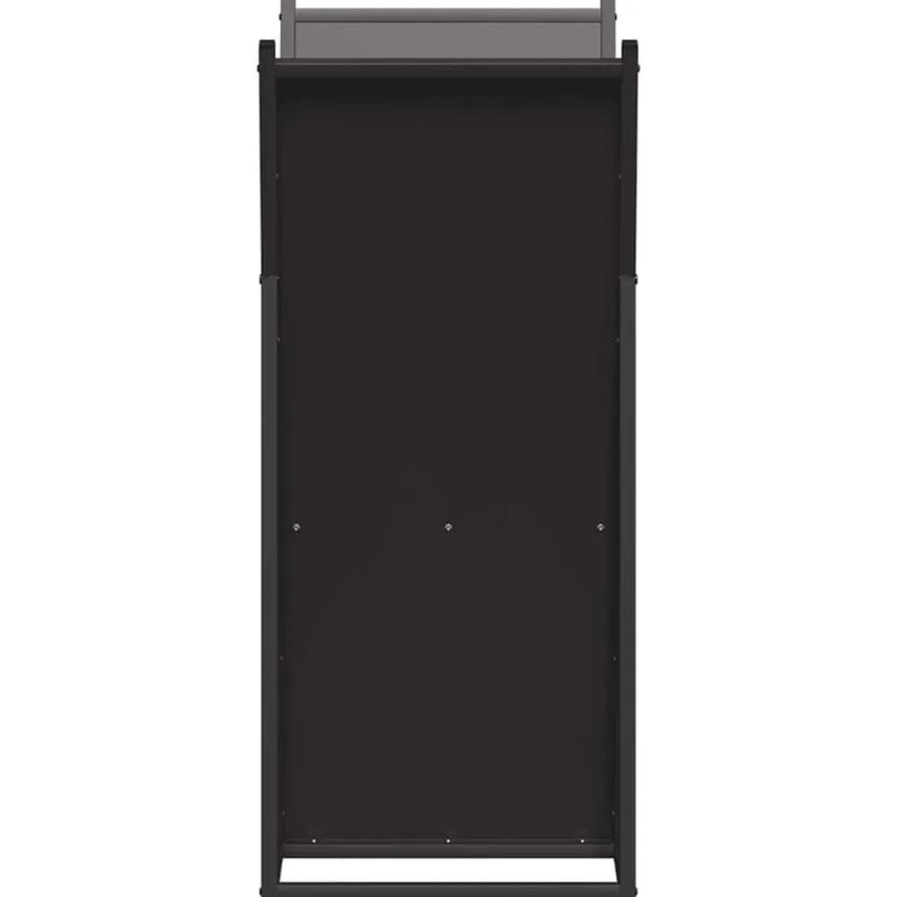 vidaXL Leñero 69,5x35x81 cm Acero laminado en frío Negro Outlet