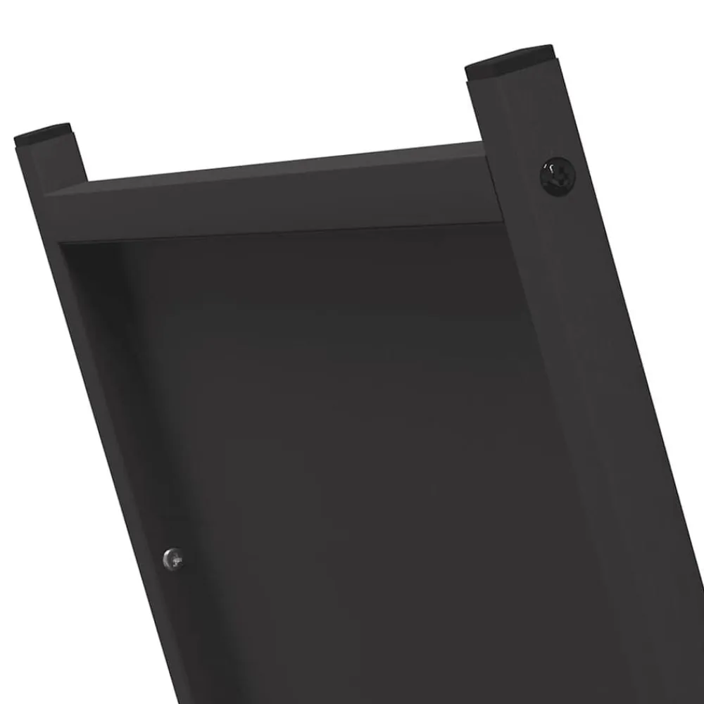 vidaXL Leñero 69,5x35x81 cm Acero laminado en frío Negro Outlet