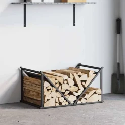 vidaXL Accesorios Para Hornos De Leña Y Chimeneas-Leñero 70x43x34,5 cm Acero laminado en frío