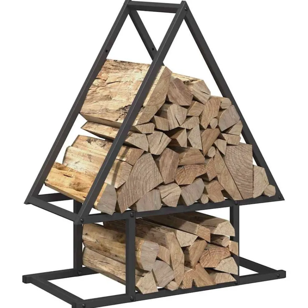 vidaXL Accesorios Para Hornos De Leña Y Chimeneas-Leñero 50x25x60 cm Acero laminado en frío