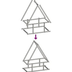 vidaXL Accesorios Para Hornos De Leña Y Chimeneas-Leñero 50x25x60 cm Acero laminado en frío
