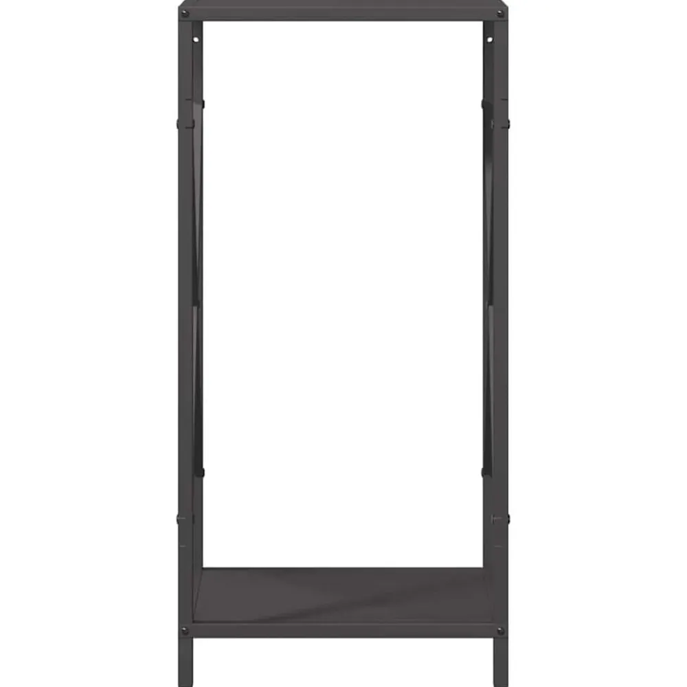 vidaXL Leñero 34x25x70 cm Acero laminado en frío Negro