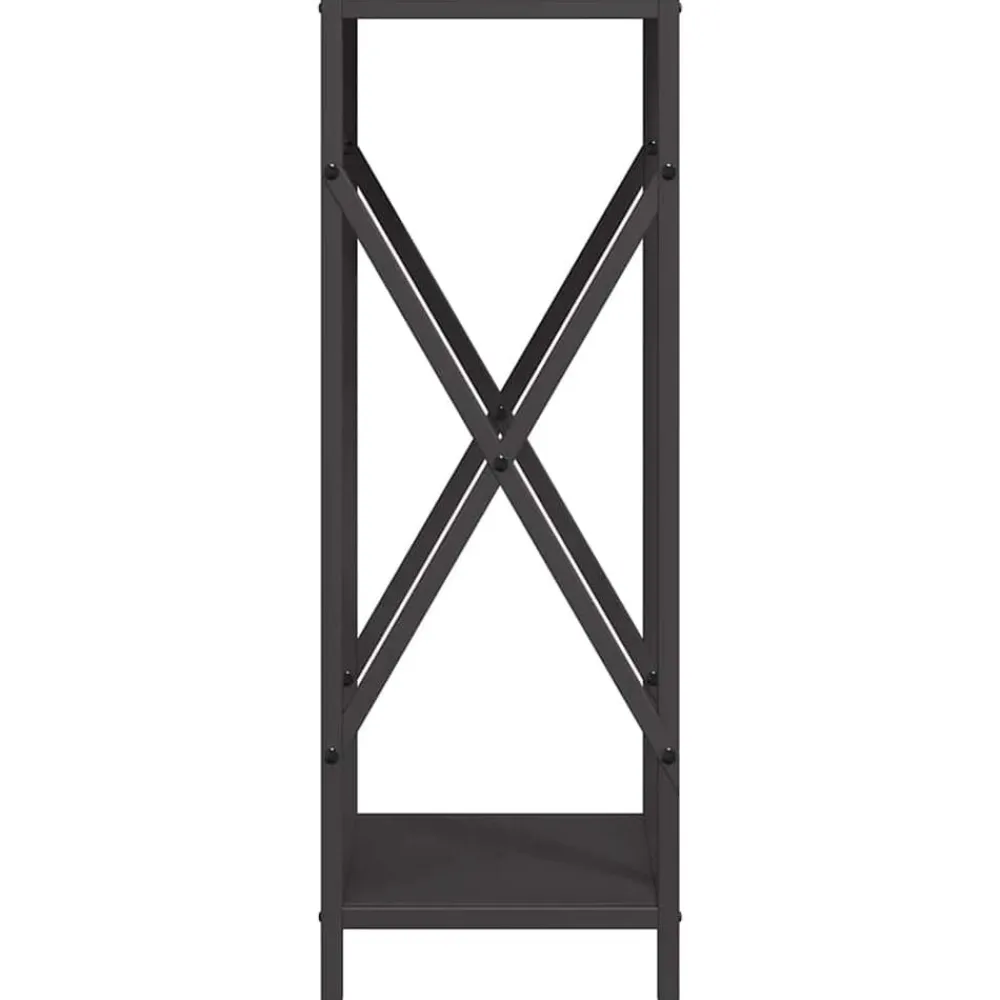 vidaXL Leñero 34x25x70 cm Acero laminado en frío Negro