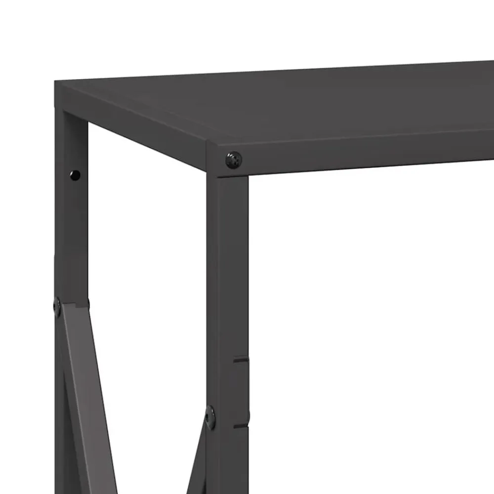 vidaXL Leñero 34x25x70 cm Acero laminado en frío Negro
