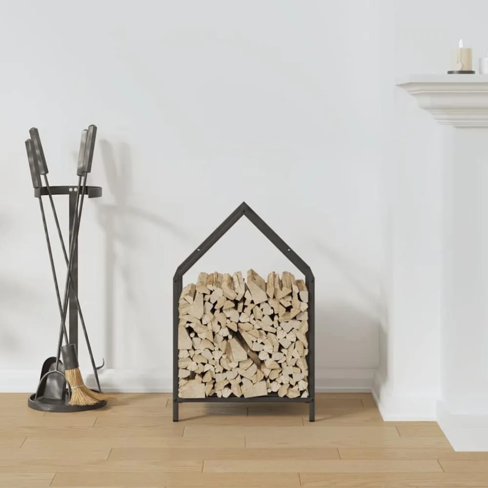 vidaXL Accesorios Para Hornos De Leña Y Chimeneas-Leñero 40x25x60 cm Acero laminado en frío