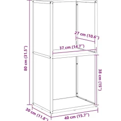 vidaXL Accesorios Para Hornos De Leña Y Chimeneas-Leñero 40x30x80 cm Acero laminado en frío