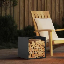 vidaXL Accesorios Para Hornos De Leña Y Chimeneas-Leñero 40x40x40 cm Acero laminado en frío