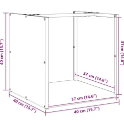 vidaXL Accesorios Para Hornos De Leña Y Chimeneas-Leñero 40x40x40 cm Acero laminado en frío
