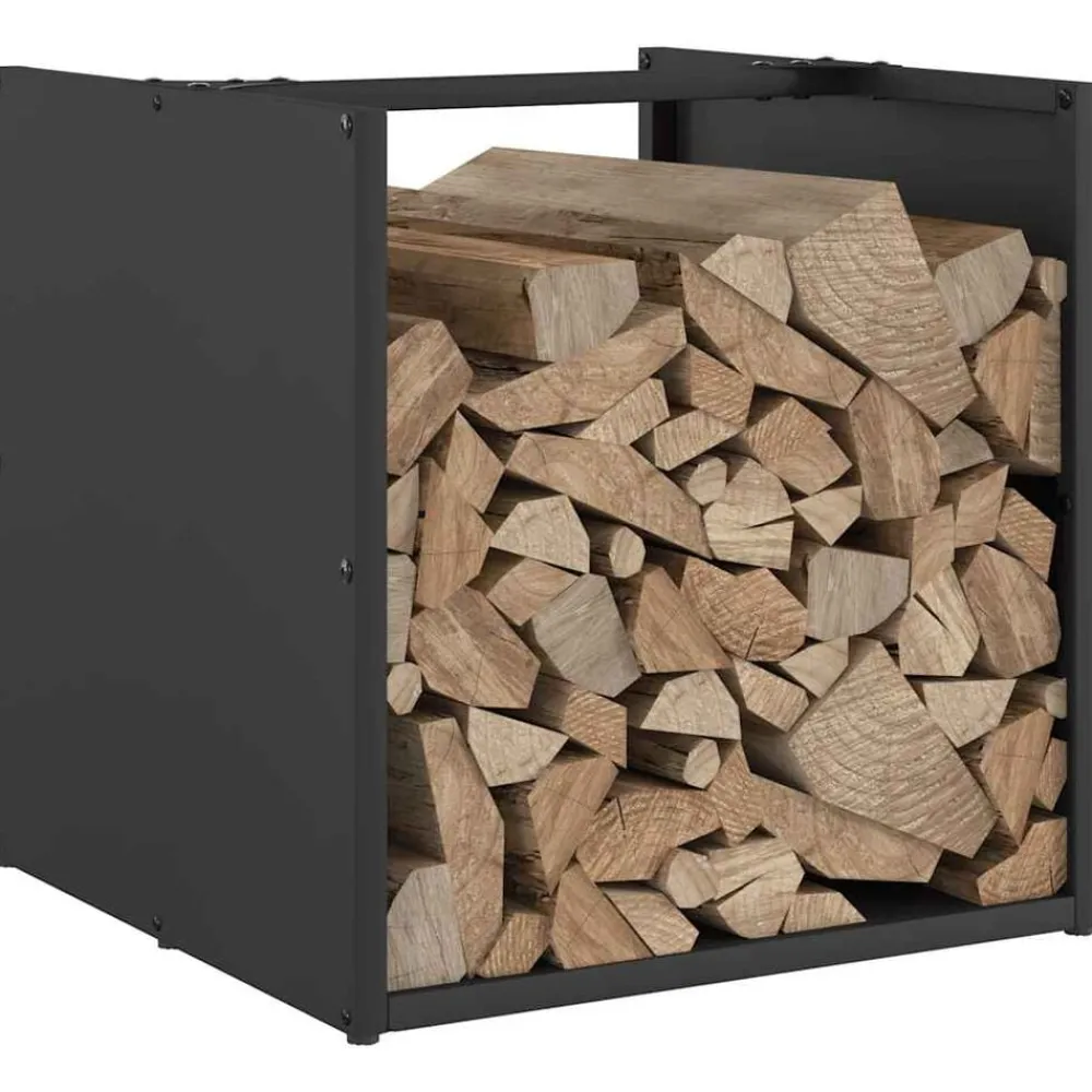 vidaXL Accesorios Para Hornos De Leña Y Chimeneas-Leñero 40x40x40 cm Acero laminado en frío