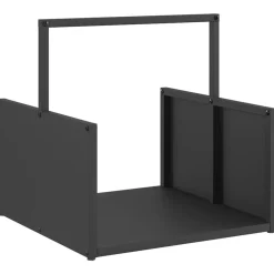 vidaXL Leñero 40x40x40 cm Acero laminado en frío Negro Online