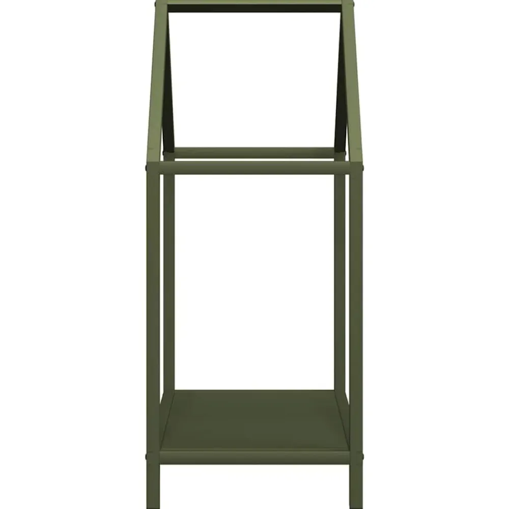 vidaXL Leñero 40x25x60 cm Acero laminado en frío Verde oliva Sale