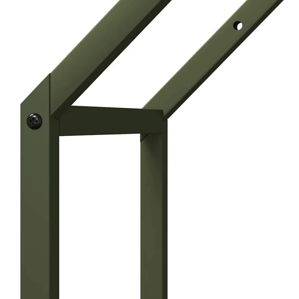 vidaXL Leñero 40x25x60 cm Acero laminado en frío Verde oliva Sale