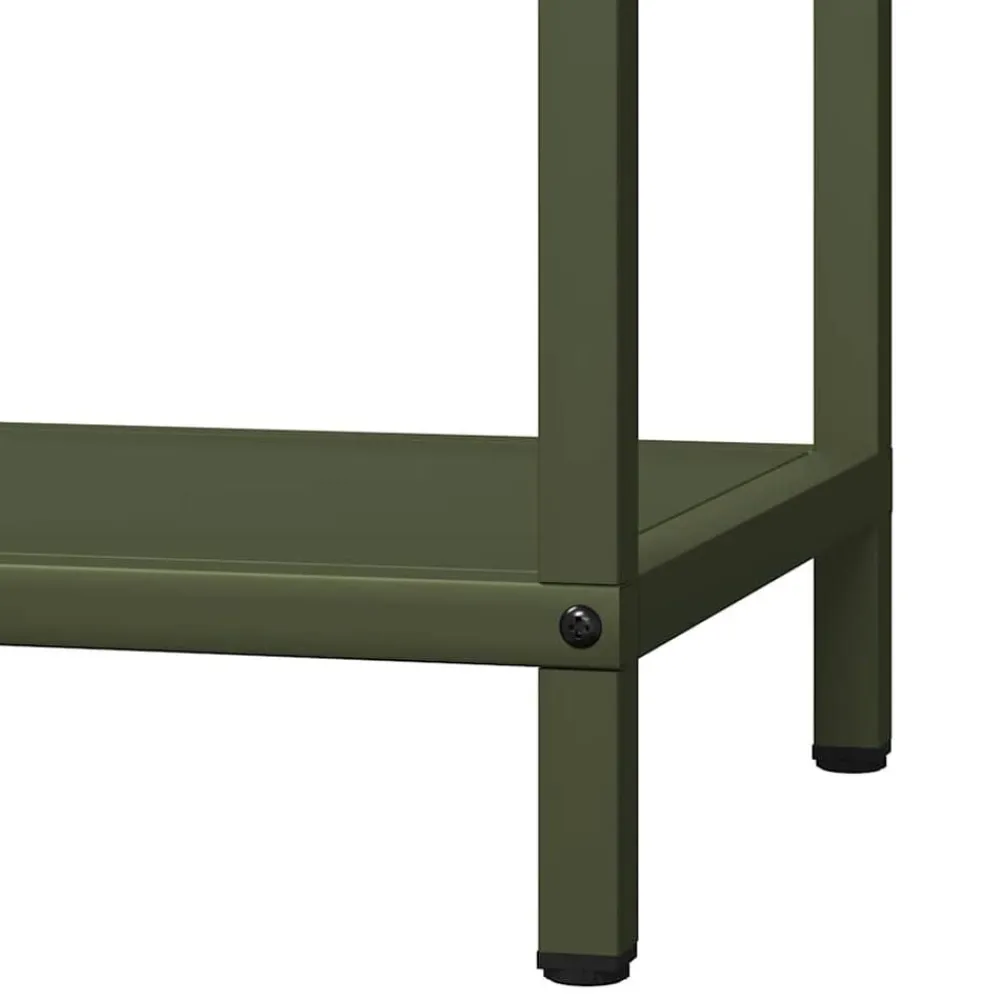 vidaXL Leñero 40x25x60 cm Acero laminado en frío Verde oliva Sale