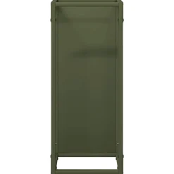 vidaXL Leñero 25x25x60 cm Acero laminado en frío Verde oliva Outlet