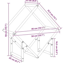 vidaXL Leñero 50x25x50 cm Acero laminado en frío Verde oliva Best