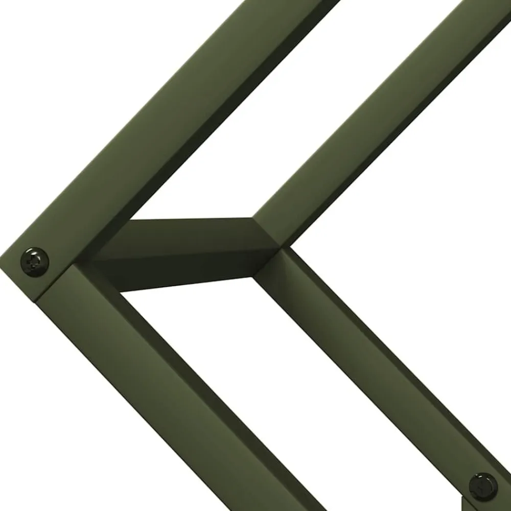 vidaXL Leñero 50x25x50 cm Acero laminado en frío Verde oliva Best