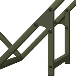 vidaXL Leñero 50x25x50 cm Acero laminado en frío Verde oliva Best