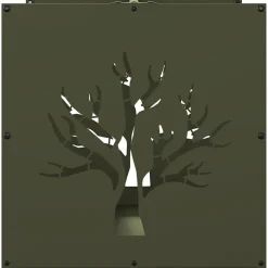 vidaXL Leñero 40x40x40 cm Acero laminado en frío Verde oliva Clearance