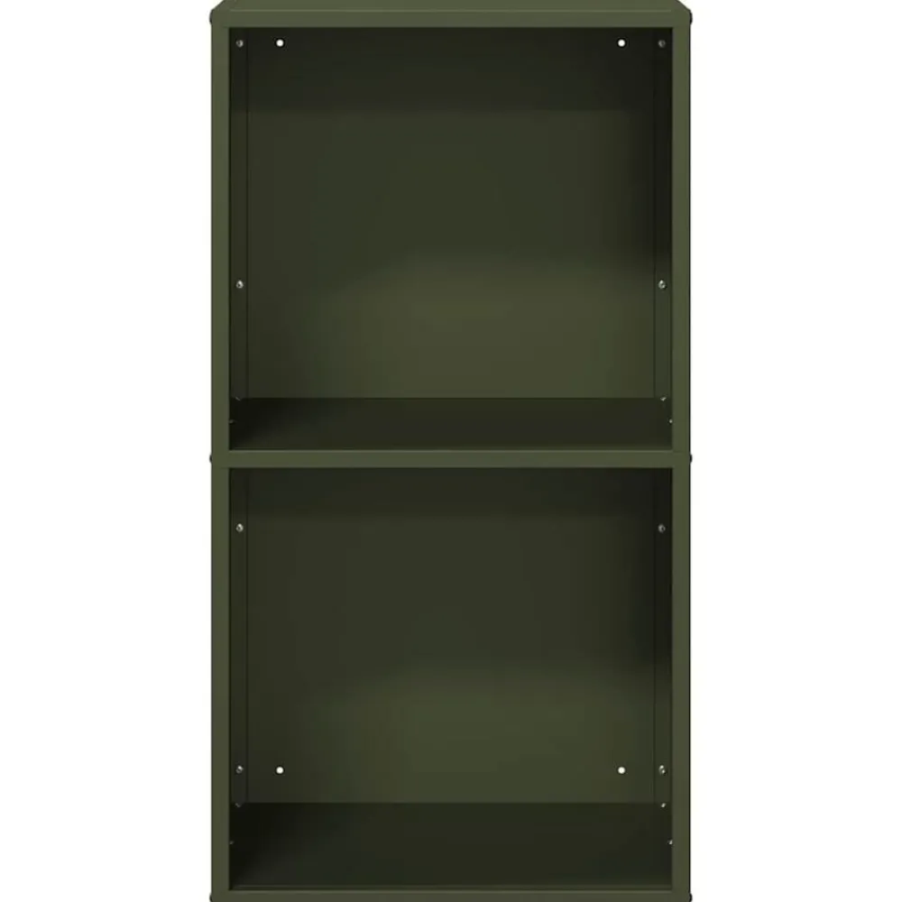 vidaXL Leñero 40x30x75 cm Acero laminado en frío Verde oliva