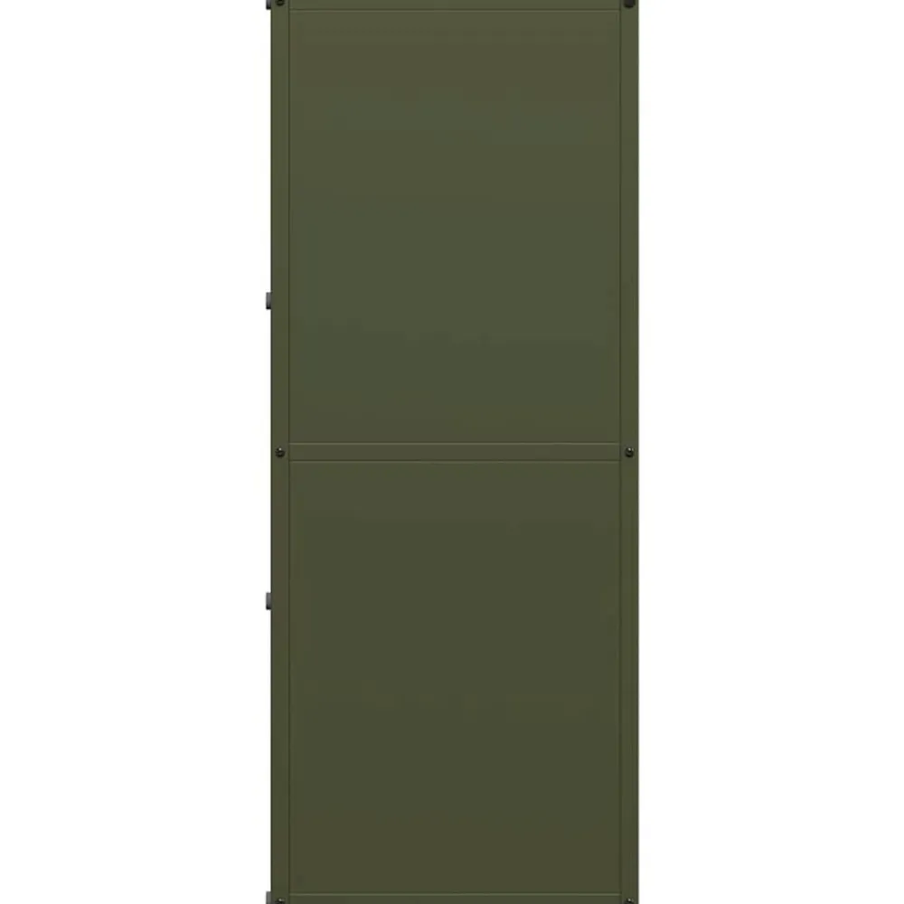 vidaXL Leñero 40x30x75 cm Acero laminado en frío Verde oliva