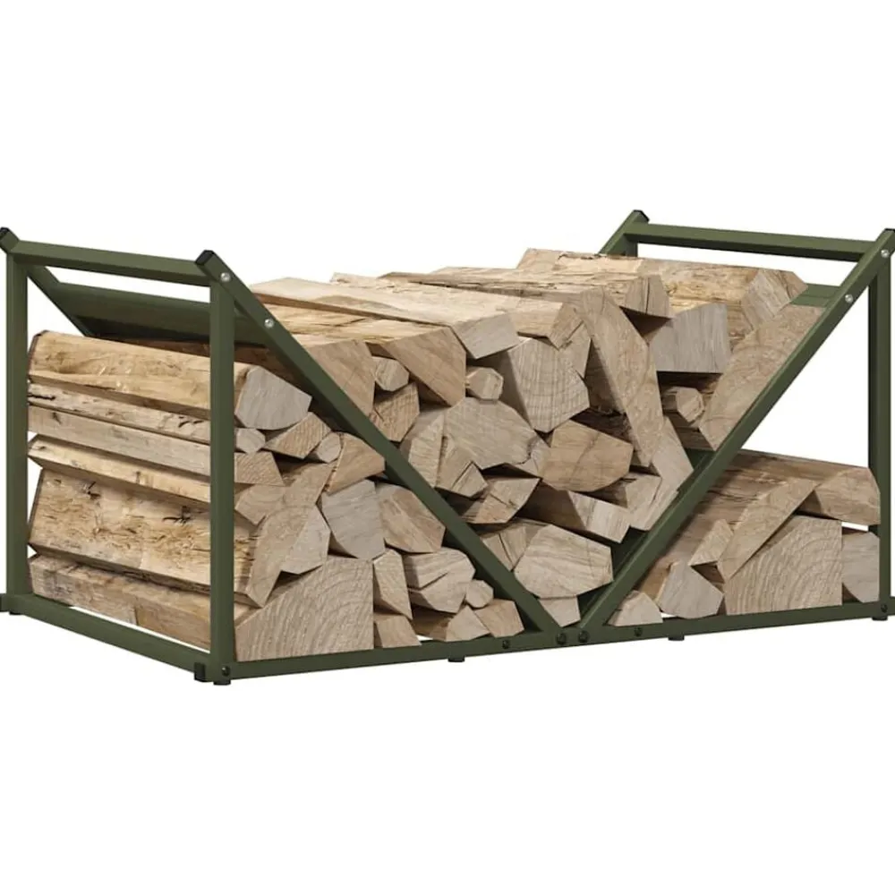 vidaXL Accesorios Para Hornos De Leña Y Chimeneas-Leñero 70x43x34,5 cm Acero laminado en frío