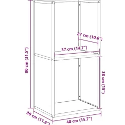 vidaXL Leñero 40x30x80 cm Acero laminado en frío Verde oliva Outlet