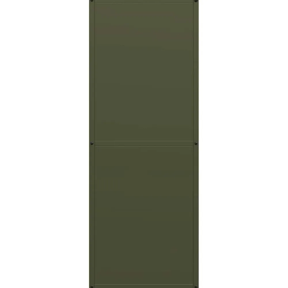 vidaXL Leñero 40x30x80 cm Acero laminado en frío Verde oliva Outlet