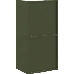 vidaXL Leñero 40x30x80 cm Acero laminado en frío Verde oliva Outlet