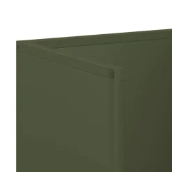 vidaXL Leñero 40x30x80 cm Acero laminado en frío Verde oliva Outlet