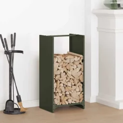 vidaXL Accesorios Para Hornos De Leña Y Chimeneas-Leñero 40x30x80 cm Acero laminado en frío