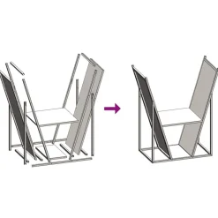 vidaXL Accesorios Para Hornos De Leña Y Chimeneas-Leñero 69,5x35x81 cm Acero laminado en frío