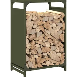 vidaXL Accesorios Para Hornos De Leña Y Chimeneas-Leñero 44x28x65 cm Acero laminado en frío
