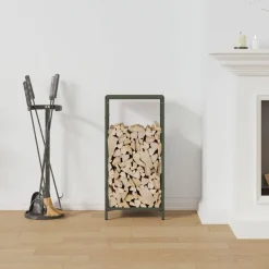 vidaXL Accesorios Para Hornos De Leña Y Chimeneas-Leñero 34x25x70 cm Acero laminado en frío