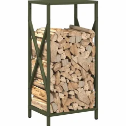 vidaXL Accesorios Para Hornos De Leña Y Chimeneas-Leñero 34x25x70 cm Acero laminado en frío